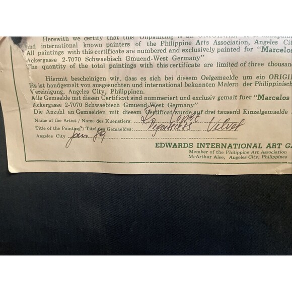 Fantasy unicorn Rainbow Velvet Painting 21 x27" Wood Frame Pegasus Signed - Picture 16 of 16